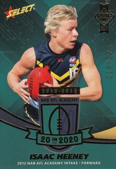 2017 Select Future Force - 2016 NAB AFL Academy 20 in 2020 Team #AG15 Isaac Heeney Front